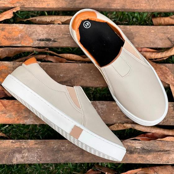 Imagem de Sapatenis Casual Masculino Slip On Fechamento Elastico Sem Cadarço