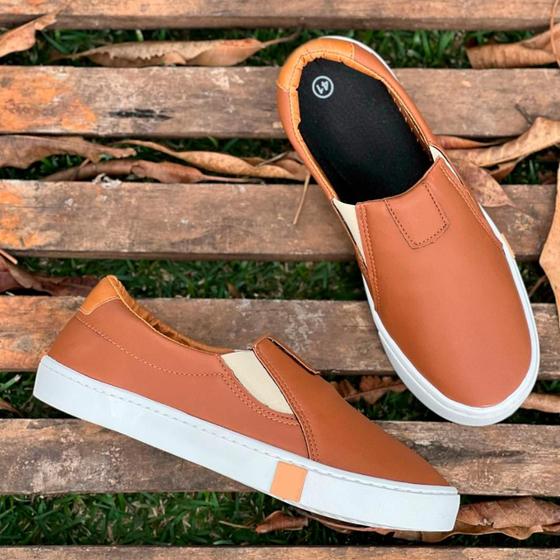 Imagem de Sapatenis Casual Masculino Slip On Fechamento Elastico Sem Cadarço