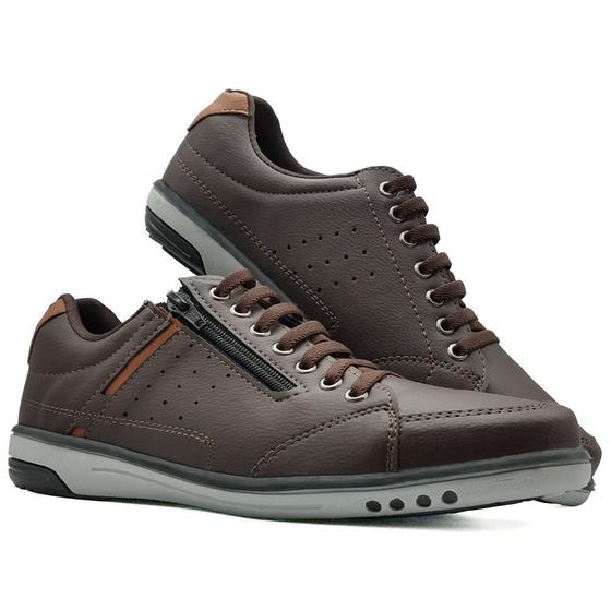 Sapatênis elástico cadarço zíper cores Sapato Tênis Masculino Casual igreja reunião trabalho escritório zíper MOD 750 Menor preço em Sapatênis elástico cadarço zíper cores Sapato Tênis Masculino Casual igreja reunião trabalho escritório zíper MOD 750