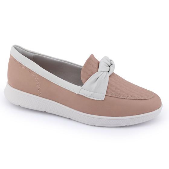 Imagem de Sapatênis feminino Comfortflex 22-73303 nude amêndoa slip on