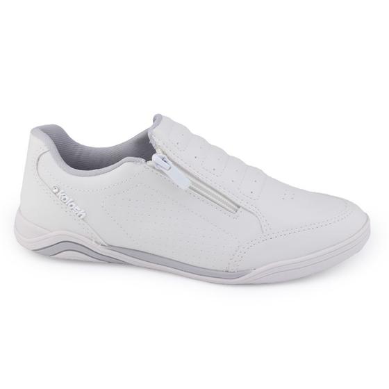 Imagem de Sapatênis feminino slipon Kolosh C3124 Hades ziper off white