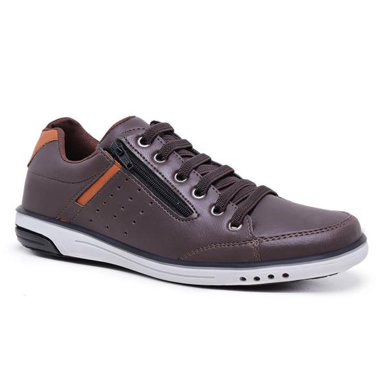 Sapatênis Masculino Casual Fechamento Elastico e Ziper Menor preço em Sapatênis Masculino Casual Fechamento Elastico e Ziper