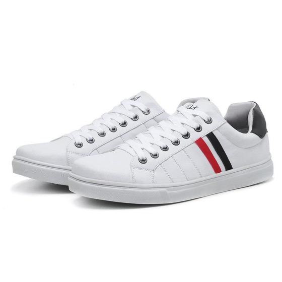 Imagem de Sapatênis Masculino Casual Macio Confortavel Branco