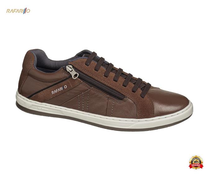 Imagem de Sapatenis Masculino de Couro Rafarillo Flash 65022 - Marrom