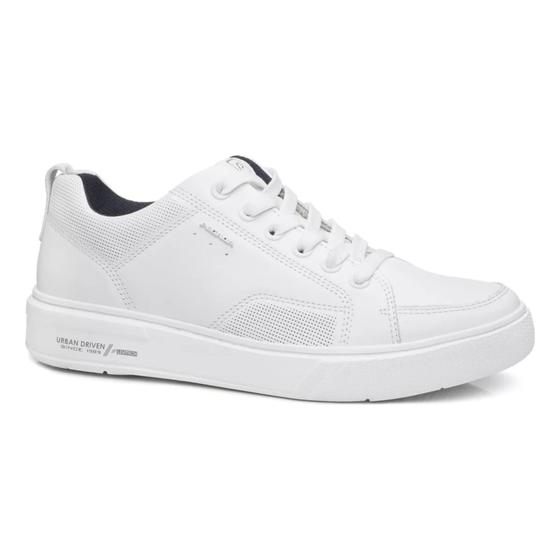 Imagem de Sapatênis Pegada Casual Masculino Couro Levitech Branco 111902-01