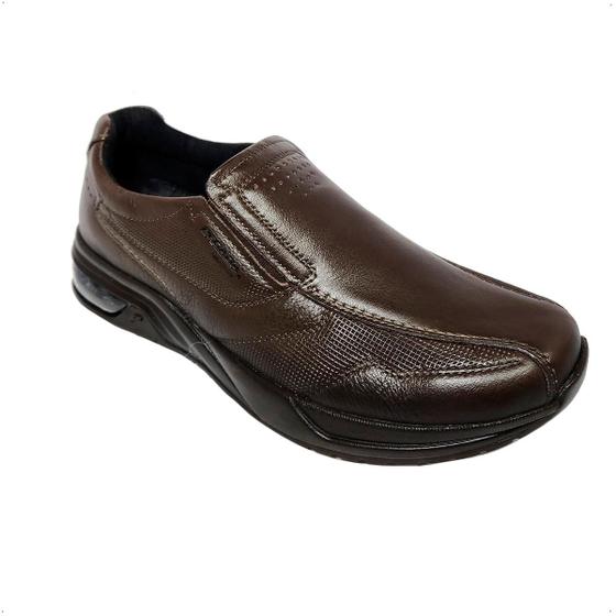 Sapatenis Pegada Couro Amortecedor Palmilha Confortável elástico