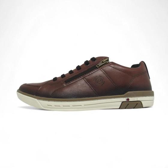 Sapatênis Couro Sapatenis Com Ziper Masculino Sapatênis Pegada Em