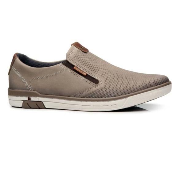 Imagem de Sapatênis  Slip On Couro Masculino Pegada 119311C Cinza