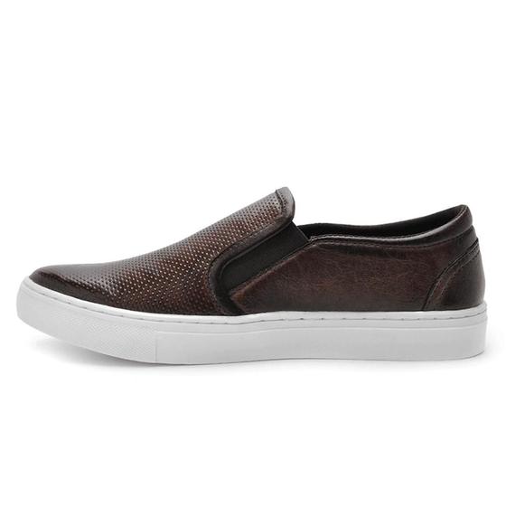 Sapatênis Slip On em Couro Laroche 07804-2302 Chocolate 831 Menor preço em Sapatênis Slip On em Couro Laroche 07804-2302 Chocolate 831