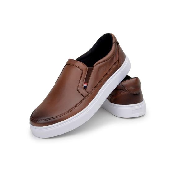 Imagem de Sapatenis Tênis Masculino Casual Iate Slip On Mocassim Leve Confortável Fechamento Elastico Parra Boots