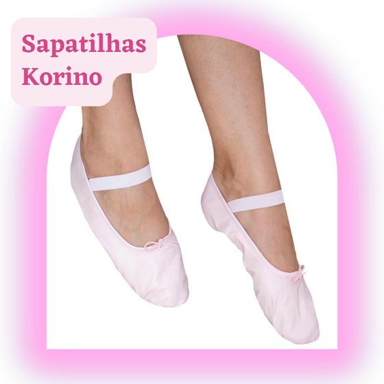 Imagem de Sapatilha Ballet Infantil Juvenil Adulto Tam 22 ao 38 Rosa e Preta material sintético Lavavel Meia Ponta