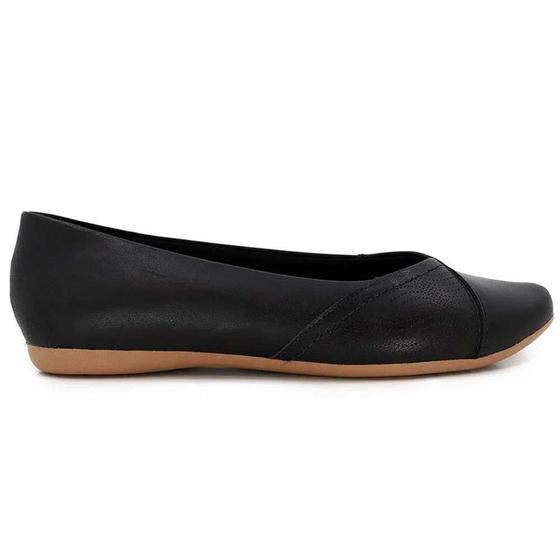 Sapatilha Feminina Bico Redondo Laser Preto Usaflex T7556 Menor preço em Sapatilha Feminina Bico Redondo Laser Preto Usaflex T7556