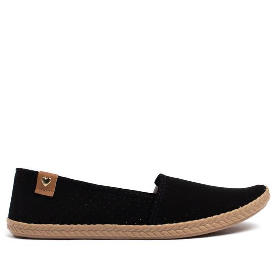 Imagem de Sapatilha Feminina Moleca Nobuck com Furos Preto