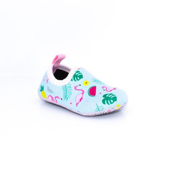 Imagem de Sapatilha Infantil Feminina Neoprene Primeiros Passos Flamingo