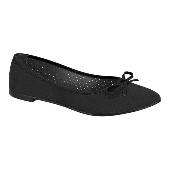 Imagem de Sapatilha Moleca 5727.115 Casual Baixo Conforto Social Leve Bico Fino Feminino