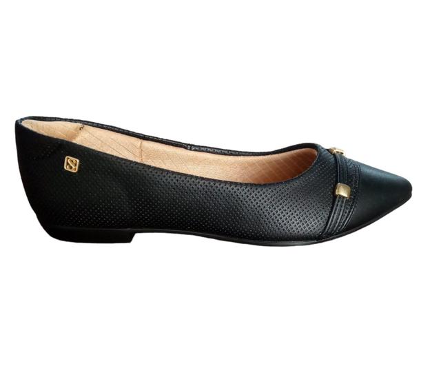 Sapatilha Santinelli Bico Fino Feminina 1266-660-232 Preto Menor preço em Sapatilha Santinelli Bico Fino Feminina 1266-660-232 Preto