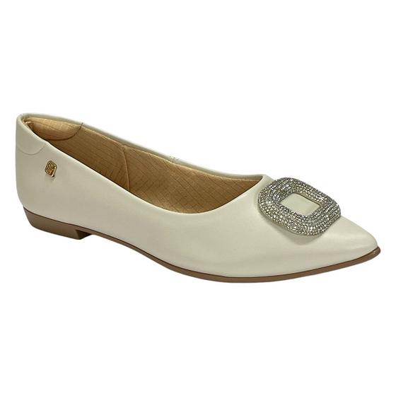 Imagem de Sapatilha Santinelli Stass Bico Fino 1266-701 Off White