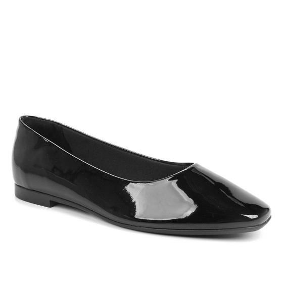 Imagem de Sapatilha Shoestock Bico Quadrado Verniz Feminina