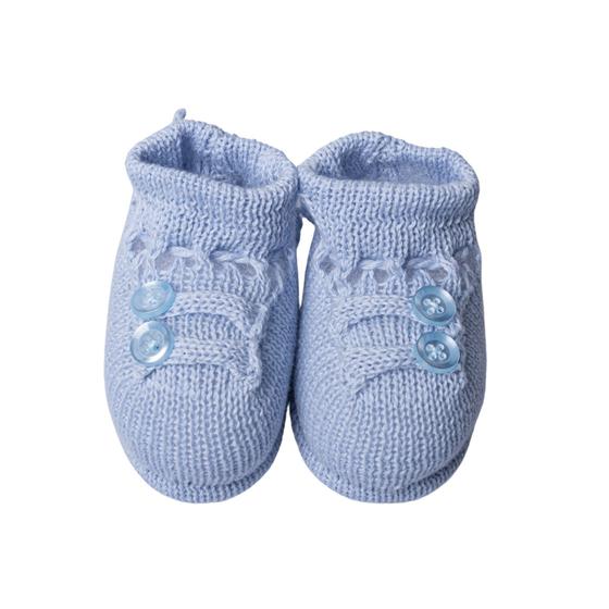 Imagem de Sapatinho bebê 2 botões - azul bebê