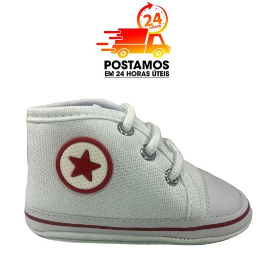 Sapatinho de Bebê Tênis Star Menina Menino Recém Nascido Envio