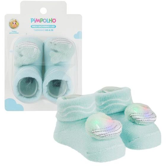 Imagem de Sapatinho Meia Bichinhos Com Led Menino Menina Recém Nascido Pimpolho