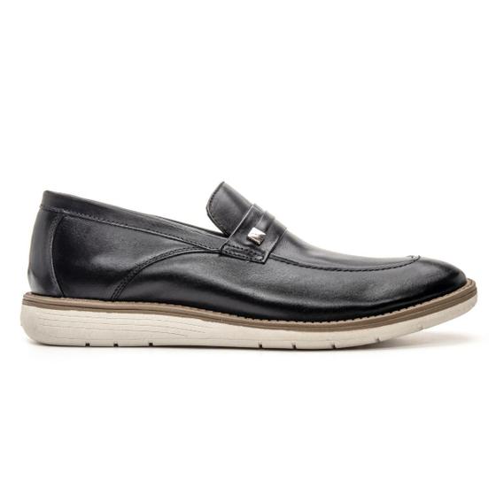 Imagem de Sapato 5307 Naturally Preto Couro Legitimo Mocassim Loafer Mulle Masculino