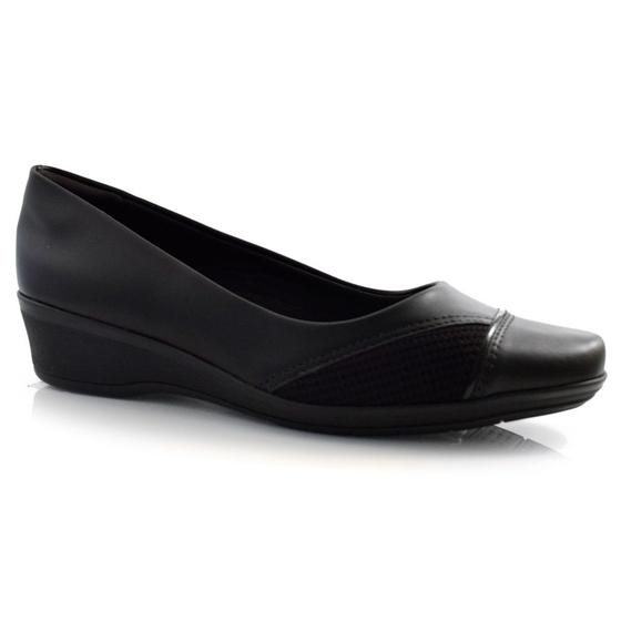 Imagem de Sapato Anabela Feminino Comfortflex Preto 24-94302