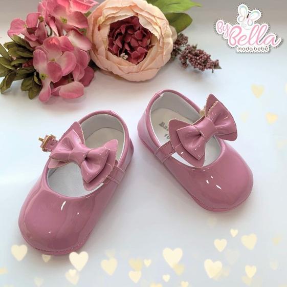 Imagem de Sapato  boneca com laço cor petúnia
