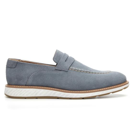 Imagem de Sapato Casual Azul Loafer Em Couro 5092