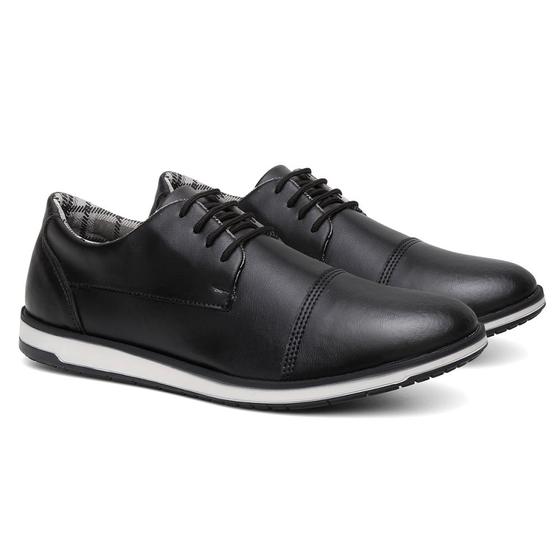Imagem de Sapato Casual Masculino Cadarço Calce Fácil Elegante Urbano Confortável