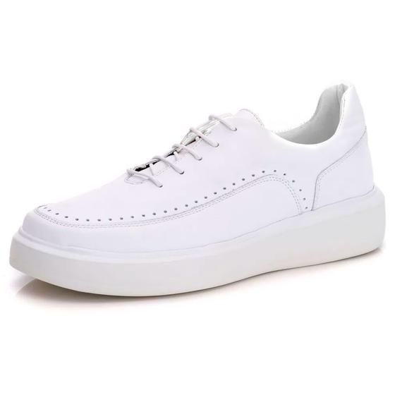 Imagem de Sapato Casual Masculino Couro Milão DIfranca - 5500 - Branco