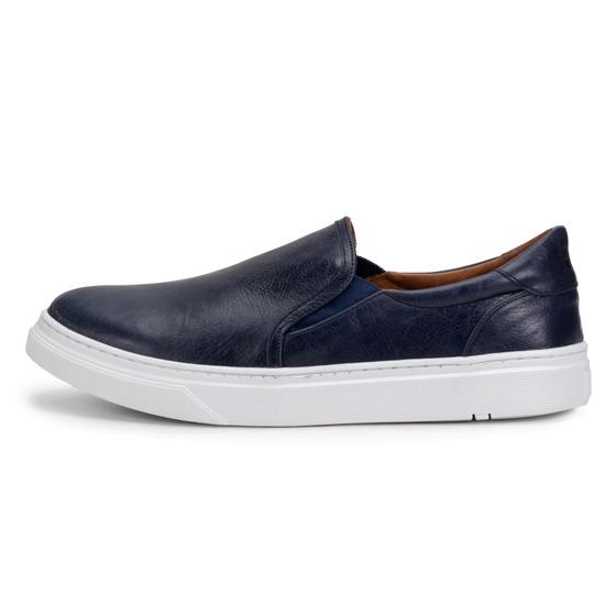 Imagem de Sapato Casual Masculino de Couro Verdadeiro Slip On Sapatenis Masculino Confort Calce Facil