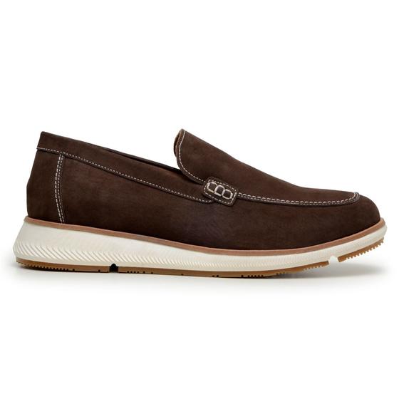 Imagem de Sapato Casual Masculino Loafer Five Days em Couro Café