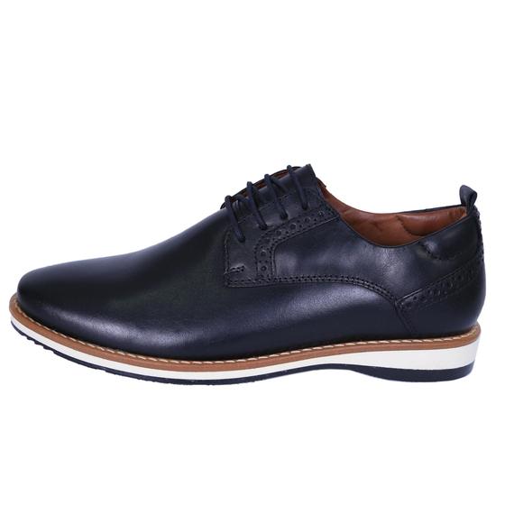 Imagem de Sapato Casual Masculino Oxford De Couro Legítimo cor Preto