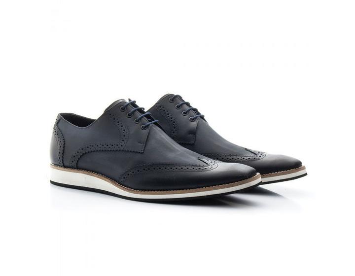 Imagem de Sapato Casual Oxford Masculino Bigioni Couro Marinho 516