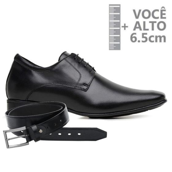 Imagem de Sapato com Salto Interno Jota Pe Preto + Cinto 79500