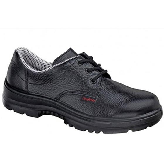 Imagem de Sapato de Segurança Conforto em Couro, Preta, com Cadarço, N43