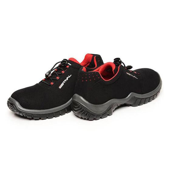 Imagem de Sapato de Segurança Estival em Microfibra Preto/Vermelho n 39 - EN10021S2