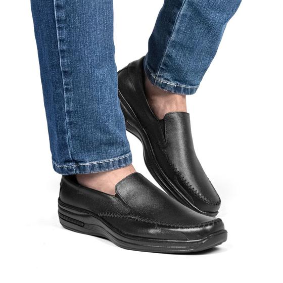 Imagem de Sapato Dock Sider Mocassim Casual Masculino em Couro Estilo Esportivo