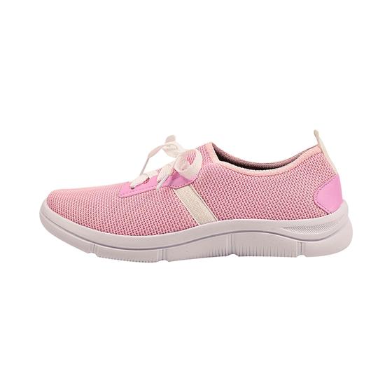 Imagem de Sapato feminino calce fácil academia treino caminhada tipo meia rosa