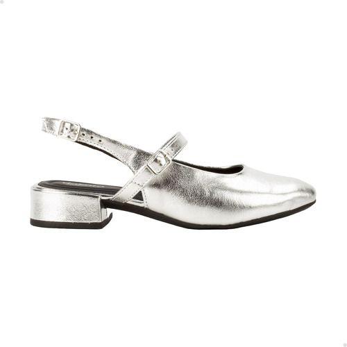 Imagem de Sapato feminino dakota slingback prata metalizado original 