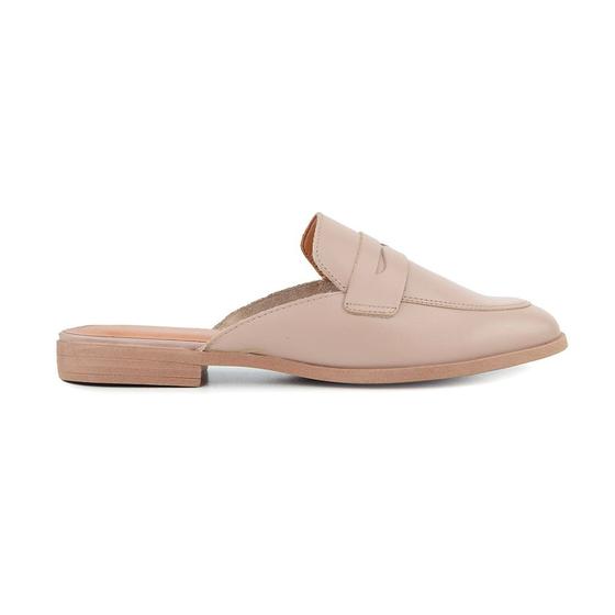 Imagem de Sapato Feminino Giulia Domna Mule Couro Monaco Creme 111001