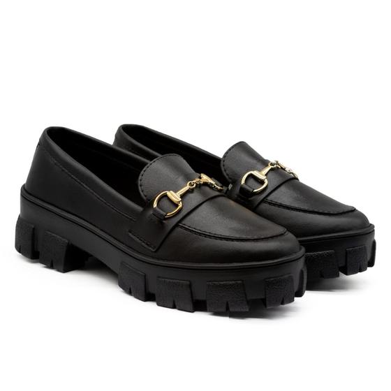 Imagem de Sapato Feminino Mocassim Oxford Blogueira Tratorado