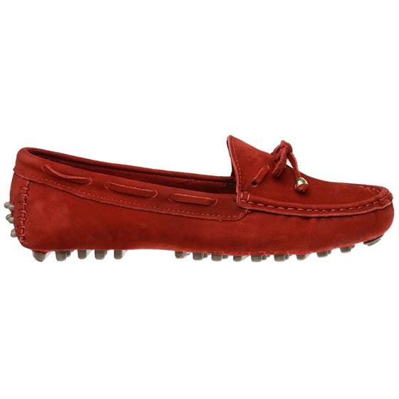 Imagem de Sapato Feminino Mocassim Sapatilha Sola Cravinhos Drive Cor Vermelho