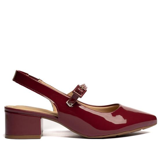 Imagem de Sapato Feminino Modare Slingback Verniz Vinho