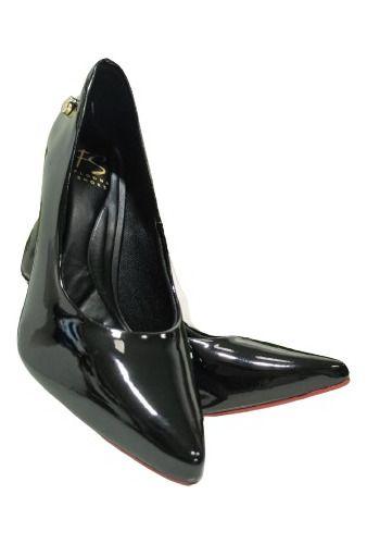 Imagem de Sapato Feminino Scarpin Salto Fino Feminina 9cm Verniz Confort Inverno Feminina Calçado Confortável Salto Alto