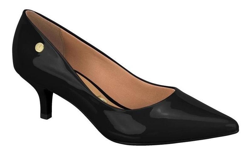 Sapato Feminino Scarpin Vizzano Salto Baixo Bico Fino 1122.628 Preto Verniz 828 35 Menor preço em Sapato Feminino Scarpin Vizzano Salto Baixo Bico Fino 1122.628 Preto Verniz 828 35