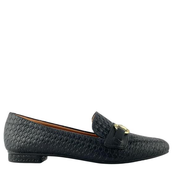 Imagem de Sapato Feminino Vizzano Fivela Dourada Preto