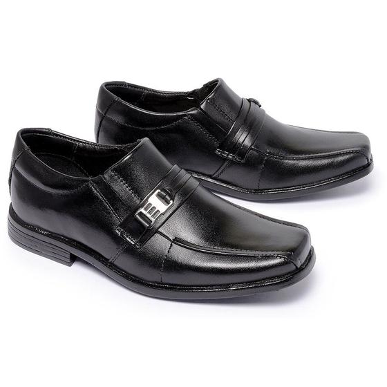 Imagem de Sapato Infantil Social Masculino de Couro Premium Ref. 786 Cor Preto