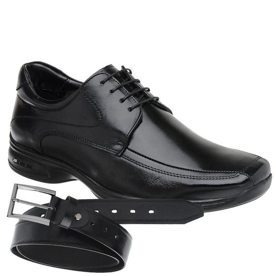 Sapato Jota Pe 3D Preto Vision Cinto 71454 Sapato Social